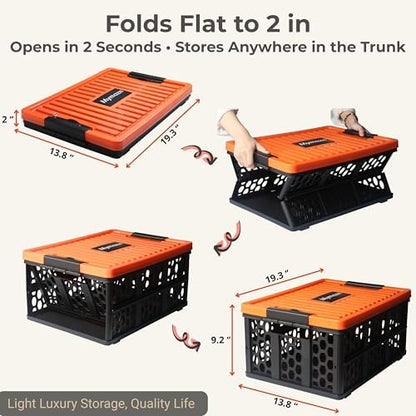 Mymazn Trunk Crate Organizer with Cooler for Car - Image 3