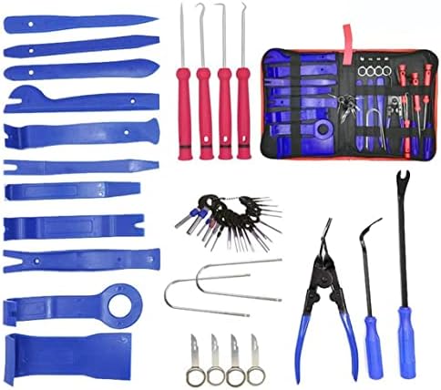 Trim Removal Tool，Reehi Car Pannel Door Audio Auto Trim Tools kit,Auto Clip Pliers Installer Pry Tools with Storage Bages (42PCS) by Reehi