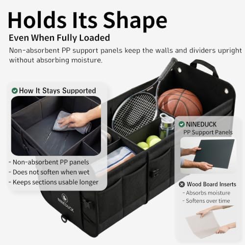1680D 114L Extra-Large Collapsible Car Trunk Organizer with Lid - Image 3