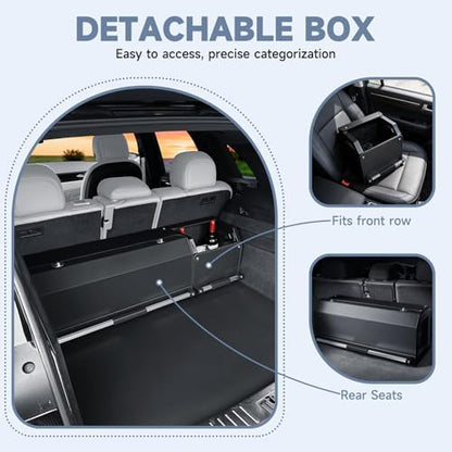 Car Trunk Organizer Leather Car Trunk Storage Organizer with Lid and Handle - Image 6
