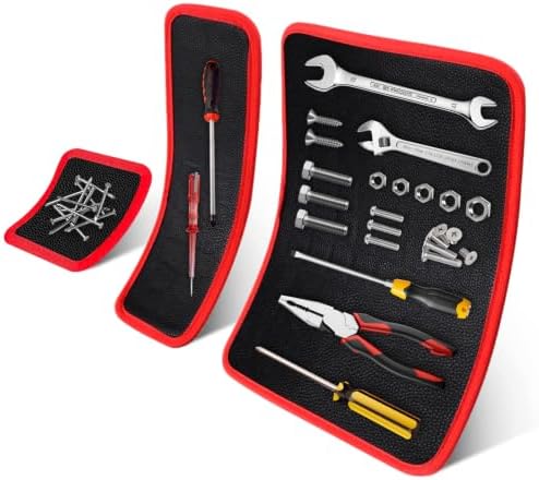 3 PCS Flexible Magnetic Tool Mat Set, Heavy-duty Magnet Mat for Tools, Magnetic Tool Holder Pad for Mechanics with 40lbs Weight Capacity for Garage, Auto Repair, Workshop Organization by Unknown