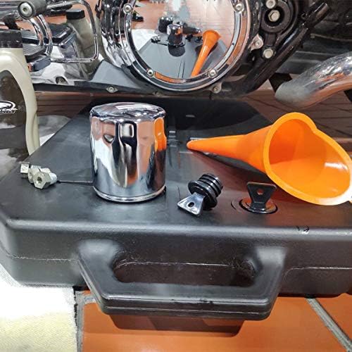 5 PCS ABS Low Profile Oil Drain Pan W/Spout For Harley ALL Models Road King Street Electra Glide Heritage Softail Fat Bob Forty Eight 1984-2024 - Image 5
