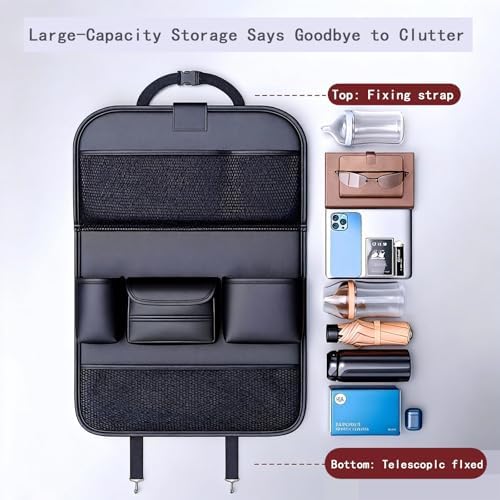 2 Pack - Back Seat Car Organizer, Car Organizerr, Back Seat Organizer, Seat Organizer, Car Organizer and Storage Box, Back of Seat Car Organizer, Seat Back Organizer. - Image 5