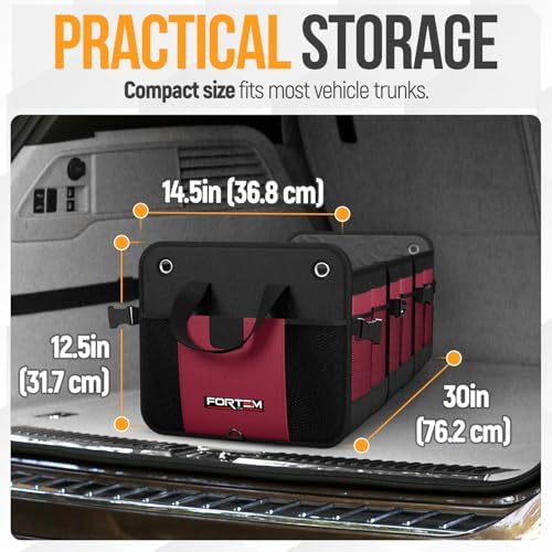 FORTEM Trunk Organizer - Collapsible Car Organizer & Storage Bag for SUVs - Image 3