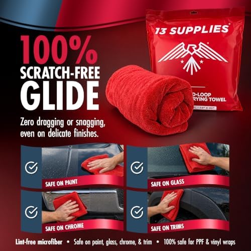 Extra Large Microfiber Car Drying Towel, Twisted Loop, 48x24, 1400GSM - Image 5