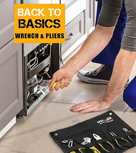 DOWELL Pliers Set: 5-Piece Kit with Groove Joint, Adjustable Wrench, Combination & Long Nose Pliers - Image 6