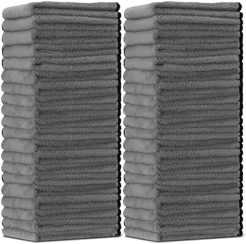 Tallew 40 Pcs Gray Microfiber Towels: 16"x16" Microfiber Drying Towels Bulk Micro Fiber Car Cleaning Cloth for Cars Drying Washing Polishing Cleaning Household Supplies by Tallew