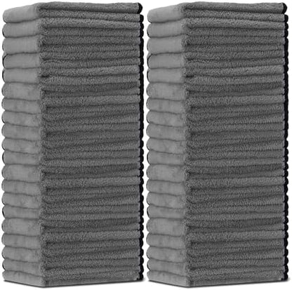 Tallew 40 Pcs Gray Microfiber Towels: 16"x16" Microfiber Drying Towels Bulk Micro Fiber Car Cleaning Cloth for Cars Drying Washing Polishing Cleaning Household Supplies by Tallew