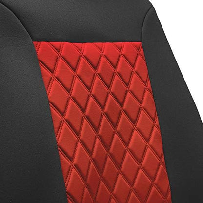FH Group Car Seat Cover Cushion - 2 Pack Seat Covers for Cars Trucks SUV, Red Black Neosupreme Car Seat Cushions, Waterproof Car Seat Cover Cushion, Universal Fit Car Seat Protector - Image 4