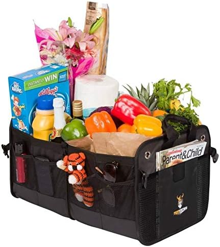 Tuff Viking Convertible SUV Trunk Organizer | Truck Bed Organizer for SUVs, Autos, Trucks and Jeeps with Tie Down Straps - Image 4