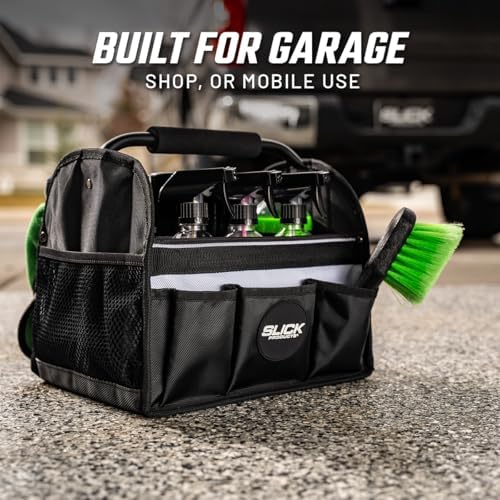 Slick Products Car Detailing Caddy & Organizer Tote - Heavy-Duty Storage - Image 6