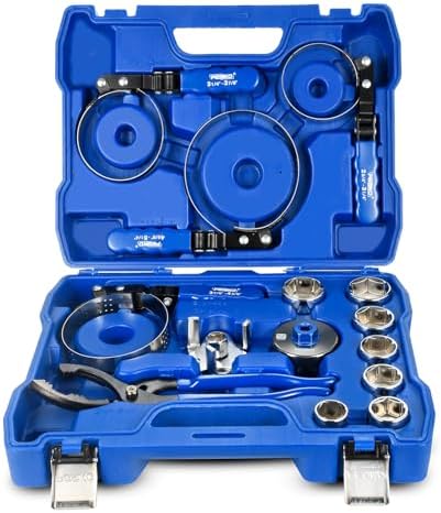 14 Piece Oil Filter Wrench Set, Organized in Storage Case by PESIKOTOOLS