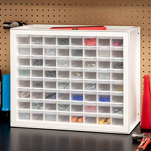 IRIS USA 64-Drawer Screw Organizer, Hardware Storage, Made in USA, White - Image 2