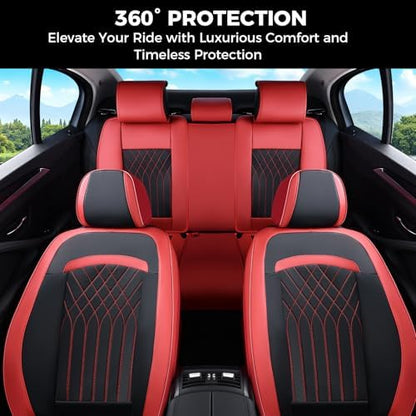 FLORICH Car Seat Covers Front Seat, Leather Seat Covers for Cars, Car Seat Protector Waterproof, Universal Automotive Seat Covers, Front Car Seat Cover Fit for Most Sedans SUV Pick-up Truck - Image 5