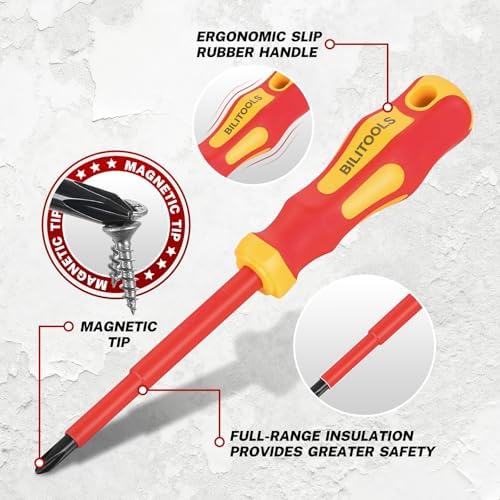 BILITOOLS 1000V Insulated Electrician Tools Set, Insulated Screwdrivers Set - Image 4