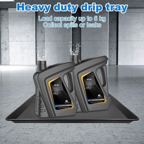 6 Pack Large Auto Oil Drain Pan - 22' Plastic Oil Catch Pan for Cars & Machinery - Image 3