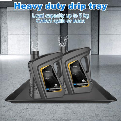 6 Pack Large Auto Oil Drain Pan - 22' Plastic Oil Catch Pan for Cars & Machinery - Image 3