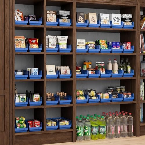 Akro-Mils 30130 Heavy Duty Plastic Shelf Bins, 12"x 6.5"x 4", Clear, 12-Pk - Image 2