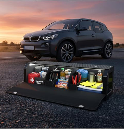Car Trunk Storage Organizer with Light, Waterproof SUV Trunk Organizers by TrunkStorageOrganizerforCar