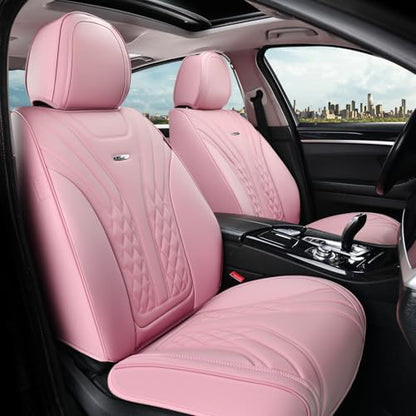 Coverado Car Seat Covers, Car Seat Covers Front Seats, 2-Pack Front Seat Cover, Nappa Leather Waterproof Seat Covers, Car Seat Protectors, Automotive Seat Covers Universal Fit for Most Vehicles by COVERADOAUTO