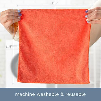 S&T INC. Microfiber Cleaning Cloth, 100 Pack, 11.5" x 11.5" - Image 6