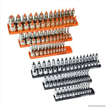OEMTOOLS 22418 6-Pc SAE & Metric Socket Tray Set for Sizes 1/4", 3/8”, 1/2" - Image 2