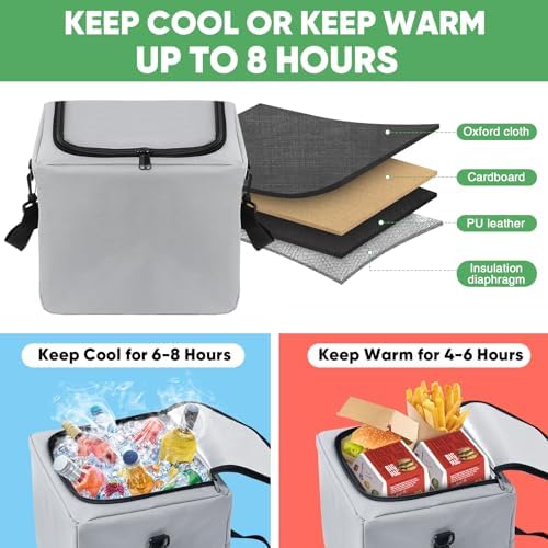 Simniam Car Trunk Organizer with Insulated Grocery Bag- 110L High Capacity Car Storage Box, with 4 Compartments, Reflective Strip, Cover, for Auto, SUV, Truck, Minivan - Image 4