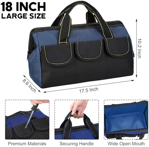 Sanwuta 3 Pack 18 Inch Tool Bags, Classic, Blue - Image 2