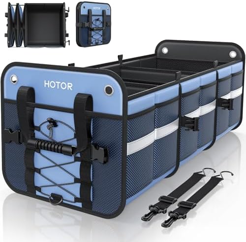 HOTOR Trunk Organizer for SUV – Car Storage Box Collapsible Car Organizer by HOTOR