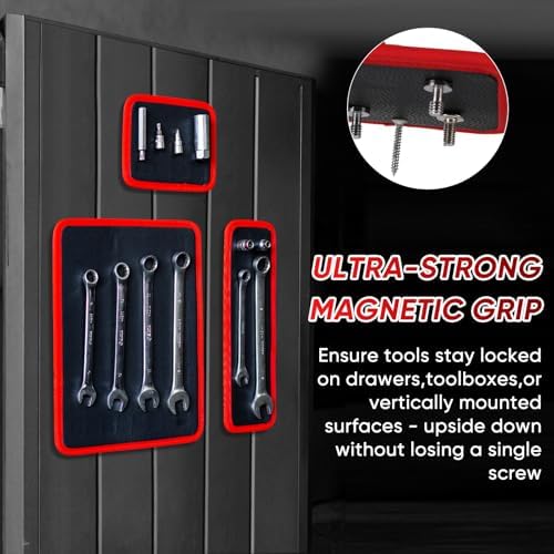 Magnetic Tool Mat Set, Wristband, Pickup Tool & Mirror for Auto Repair - Image 4