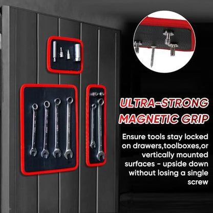 Magnetic Tool Mat Set, Wristband, Pickup Tool & Mirror for Auto Repair - Image 4