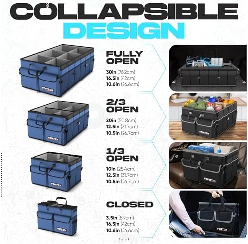 FORTEM Trunk Organizer - Foldable Car Organizer & Storage for SUVs & Trucks - Image 6