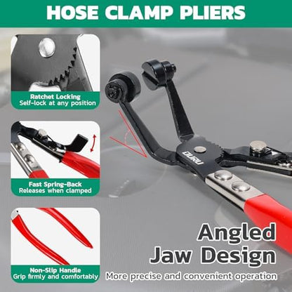 OURU 365PCS Spring Band Hose Clamps Assortment with Pliers,6-25mm,17 Sizes - Image 3