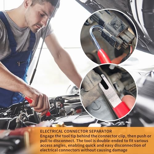 8 Pieces Electrical Disconnect Pliers for Cars, Automotive Electrical Plug Connector Disconnect Tool and Connector Separator and Hose Clamp Pliers - Image 6