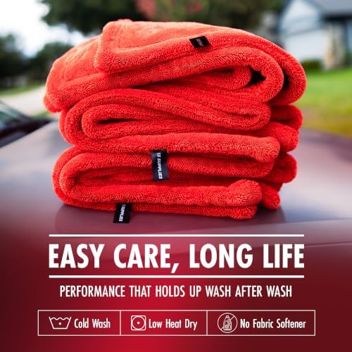 Extra Large Microfiber Car Drying Towel, Twisted Loop, 48x24, 1400GSM - Image 7