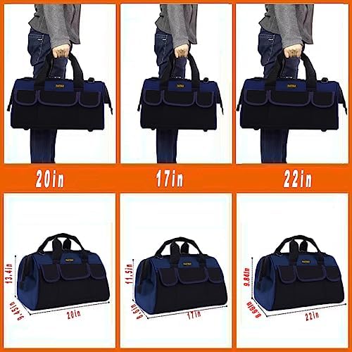FASTECH 20 Inch Heavy Duty Tools Bag with Wide Mouth for Tool Storage, Carrier and Organizer,Tote Bag for Men/Women, Wide Mouth Tool Bags With Inside Pockets (20 Inch) - Image 5