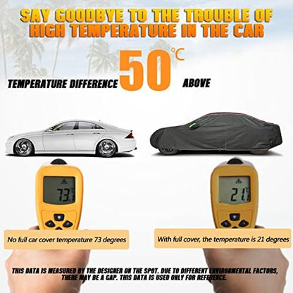 Car Cover, Fit for MPV, Breathable New Material for Sun Protection, Waterproof, UV Protection, Snow and Wind Protection, with Zipper Door, Suitable for Indoor and Outdoor Use (199"-210") B16 - Image 3