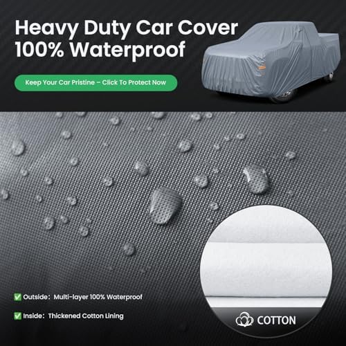 Maverick Truck Cover Custom Fit 2022-2026 Crew Cab Short Bed(4.5') with Door Zipper, 10 Layers Outdoor Heavy Pickup Truck Cover Waterproof All Weather, Wind Dust Sun Protector. - Image 2