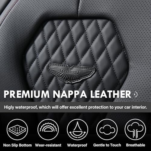 Coverado Seat Covers, Car Seat Covers Front Seats, Black Car Seat Cover, Waterproof Automotive Seat Covers, Seat Cushion, Front Car Seat Covers Leatherette Car Seat Protector Universal Fit Most Cars - Image 5
