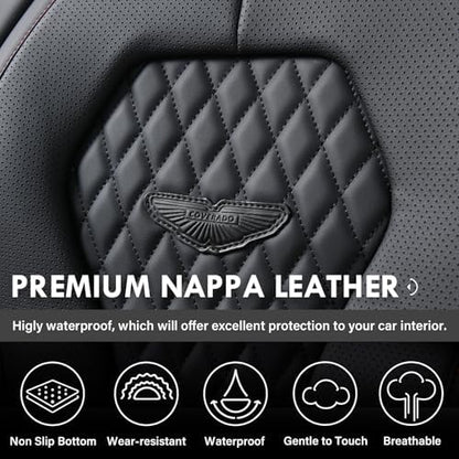 Coverado Seat Covers, Car Seat Covers Front Seats, Black Car Seat Cover, Waterproof Automotive Seat Covers, Seat Cushion, Front Car Seat Covers Leatherette Car Seat Protector Universal Fit Most Cars - Image 5