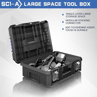 AIRAJ 5 Tier Stackable Tool Box with Wheels, Rolling Tool Box with Drawers - Image 3