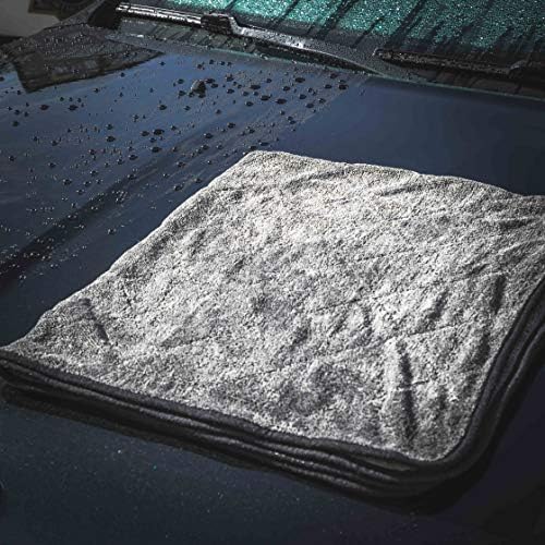 Adam's Polishes Towel Jumbo Plush Drying Towel 33 x 29 inches 1500 GSM - Absorbent Microfiber (2 Pack), White - Image 4