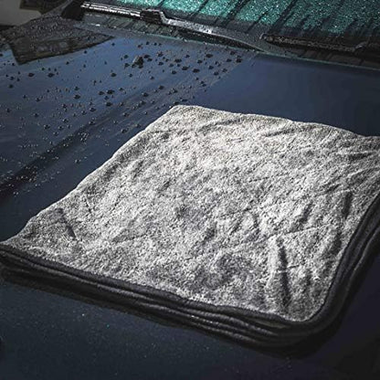 Adam's Polishes Towel Jumbo Plush Drying Towel 33 x 29 inches 1500 GSM - Absorbent Microfiber (2 Pack), White - Image 4