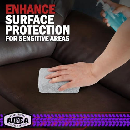 AIDEA Microfiber Applicator Pad-8 Pack, Car Wash Sponge, Grey - Image 6