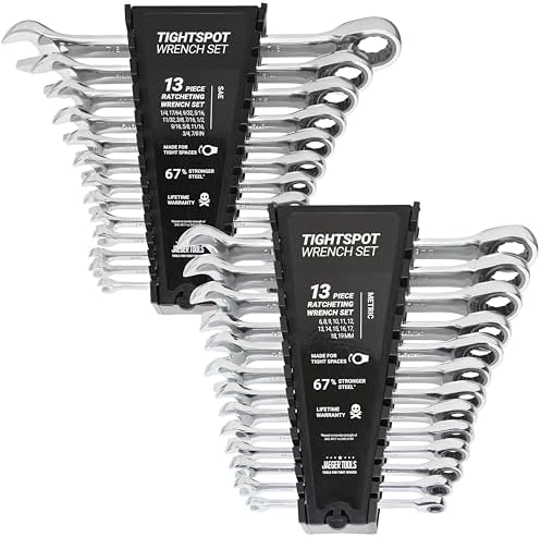 Jaeger 26pc Ratcheting Wrench Master Set - Metric & Inch/SAE Combination Sizes by JaegerTools