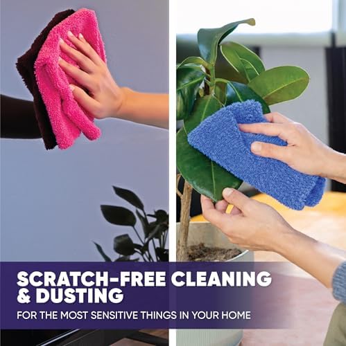 Microfiber Wholesale Pronto Cloths, Dual-Sided Microfiber Cleaning Towels, Soft Plush & Scrub Cloths for Dusting, Scrubbing, Kitchen, Windows & Car Detailing, Absorbent Bulk 50-Pack Multicolor - Image 4