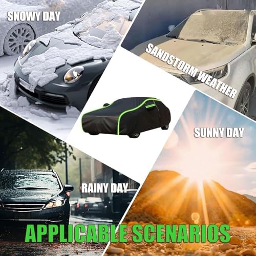 Full Exterior Covers for Ope-l Insignia Country Tourer(2013-2017) car Covers for Outside Storage,with Zipper Door,Windproof Straps & Reflective Strips - Image 5