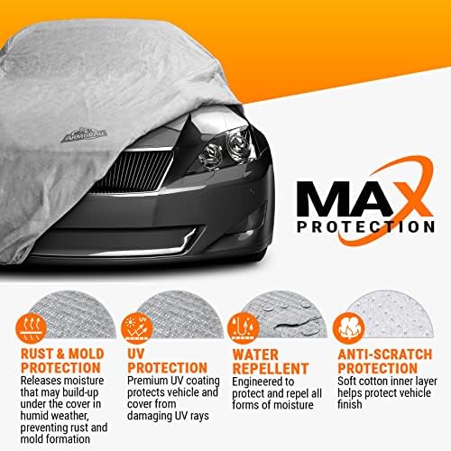 Armor All Car Cover Waterproof All Weather Heavy Duty for Sedan up to 203" - Image 3