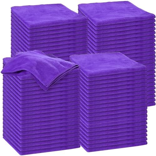 Nuenen Car Microfiber Clean Cloths, Purple, 16 x 16 Inch, 60 Pcs by Nuenen