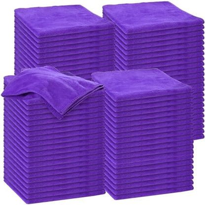 Nuenen Car Microfiber Clean Cloths, Purple, 16 x 16 Inch, 60 Pcs by Nuenen
